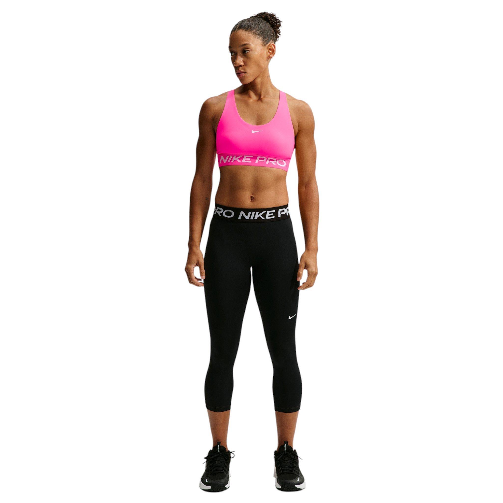 Nike Women's Pro 365 Light-Support Non-Padded Sports Bra - Pink/White - PINK/WHITE